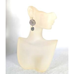 Sterling Silver Earrings dangle substantial wires Handmade  1.5"x 3/4"OOAK NWT